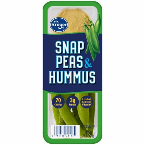 Kroger Snap Peas & Hummus Snack Tray