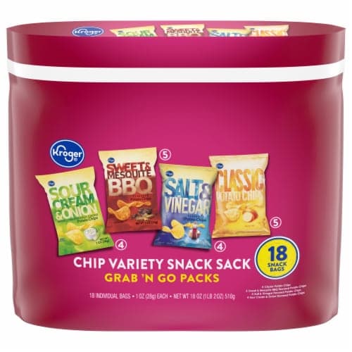 Kroger Chip Variety Snack Sack Grab 'N Go Packs