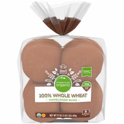 Simple Truth Organic 100% Whole Wheat Hamburger Buns