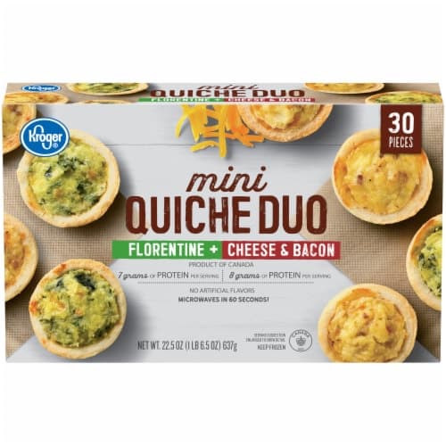 Kroger Florentine And Cheese & Bacon Mini Quiche Duo