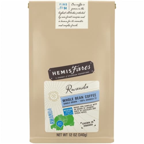 Hemisfares Medium Roast Rwanda Whole Bean Coffee