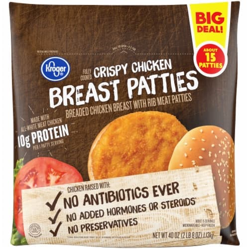 Kroger  Fully Cooked Chicken Breast Patties Family Pack Big Deal!