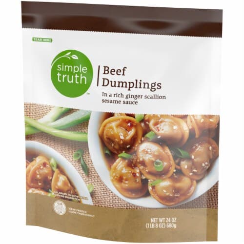 Simple Truth Beef Dumplings With Ginger Scallion Sesame Sauce
