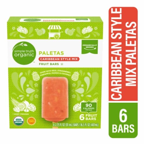 Simple Truth Organic Paletas Caribbean Style Mix Fruit Bars