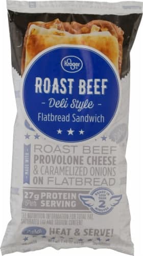 Kroger Roast Beef Deli Style Flatbread Sandwich