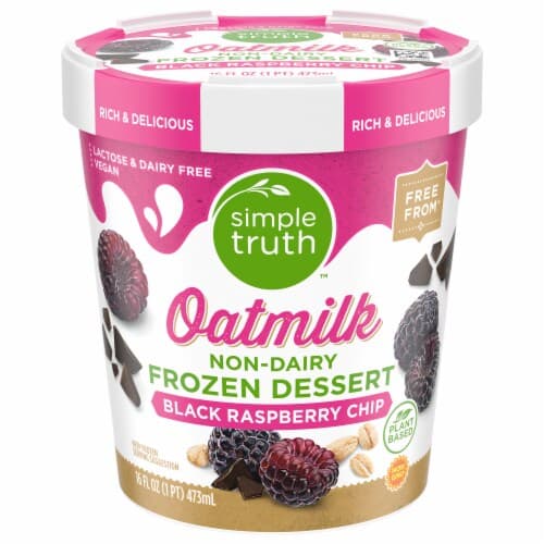 Simple Truth Black Raspberry Chip Oatmilk Dairy Free Dessert