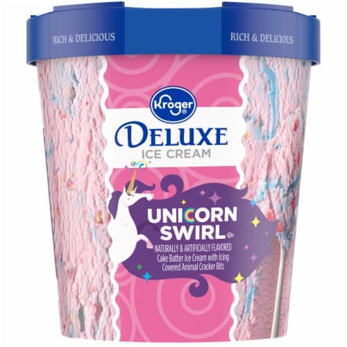 Kroger Deluxe Unicorn Swirl Ice Cream
