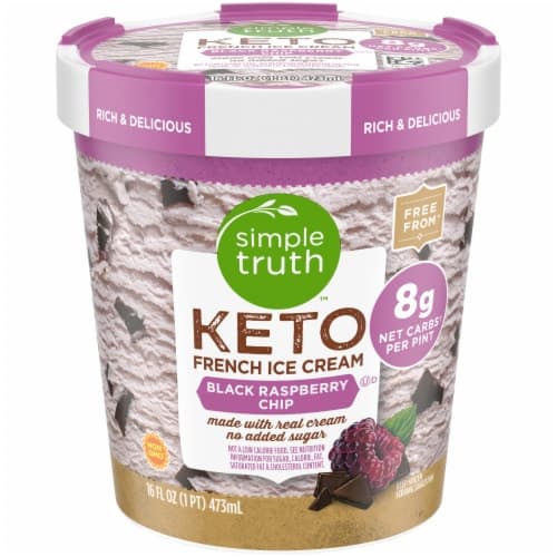 Simple Truth Black Raspberry Chip Keto French Ice Cream