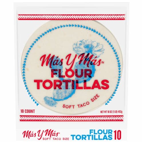 Mas Y Mas Soft Taco Size Flour Tortillas