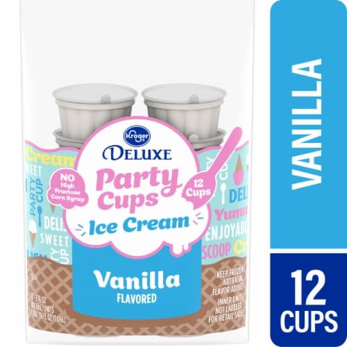 Kroger Deluxe Party Cups Vanilla Ice Cream