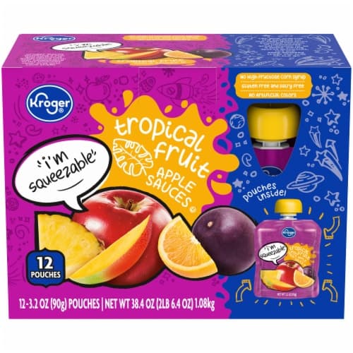 Kroger Tropical Fruit Apple Sauces