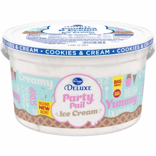 Kroger Deluxe Big Deal! Cookes & Cream Ice Cream Family Size