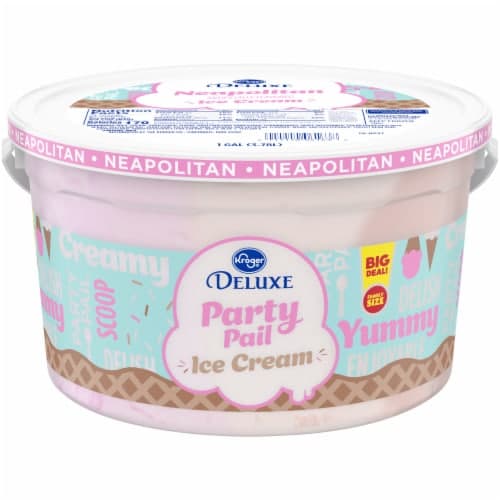 Kroger Deluxe Big Deal! Neapolitan Ice Cream Family Size