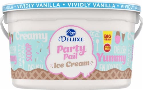 Kroger Deluxe Big Deal! Vividly Vanilla Ice Cream Family Size