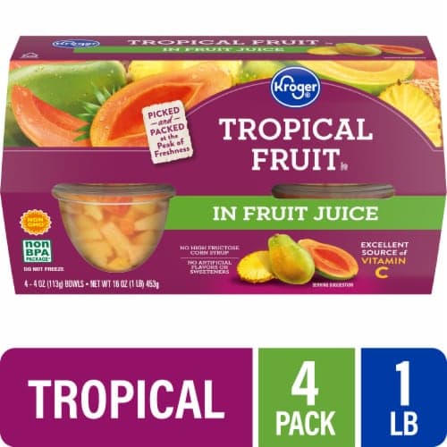 Kroger Tropical Fruit Cups In 100% Juice