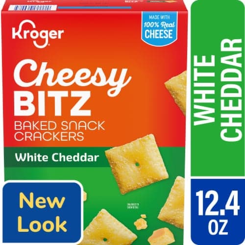 Kroger So Cheesy! White Cheddar Baked Cheese Bits Crackers