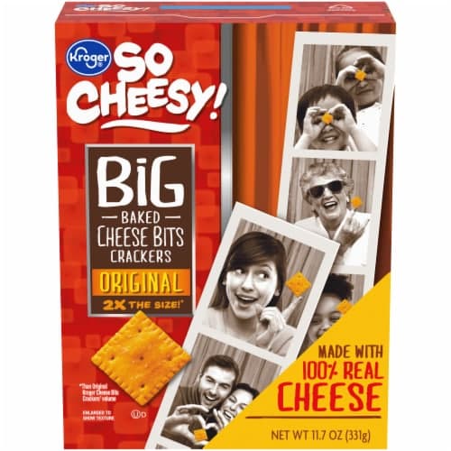 Kroger So Cheesy! Original Big Baked Cheese Bits Crackers