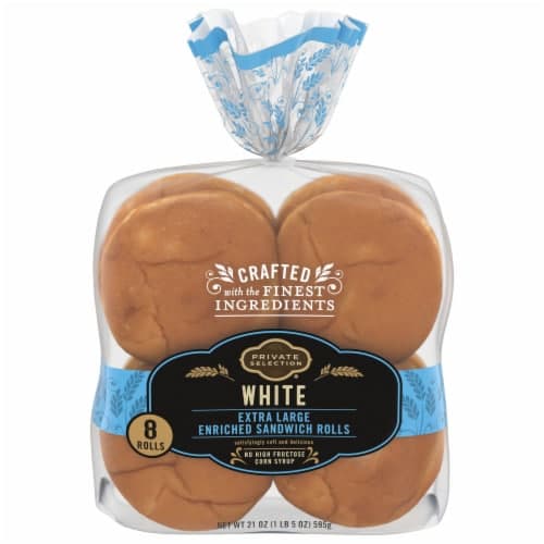 Private Selection White Extra Large Enriched Sandwich Rolls