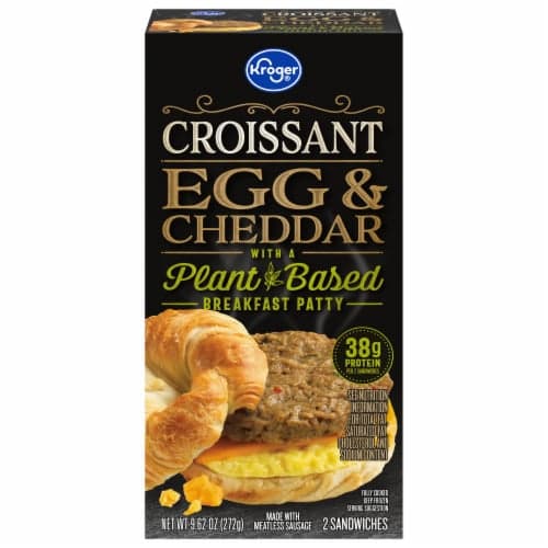 Kroger Egg & Cheddar Croissant Plant-Based Breakfast Patty