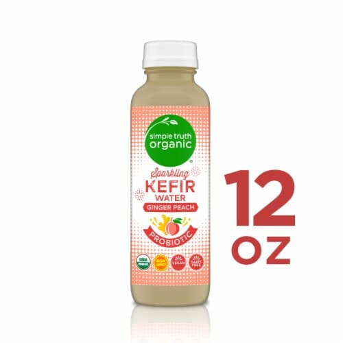 Simple Truth Organic Sparkling Probiotic Ginger Peach Kefir Water Drink