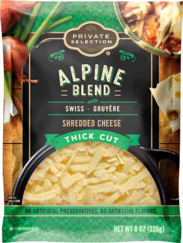 Private Selection Alpine Blend Swiss & Gruyere Thick Cut Shredded Cheese