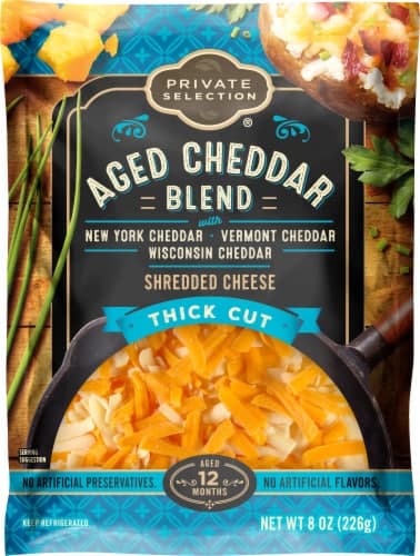 Private Selection Aged Cheddar Blend Thick Cut Shredded Cheese