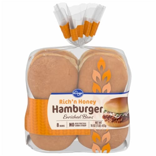 Kroger Enriched Rich'N Honey Hamburger Buns
