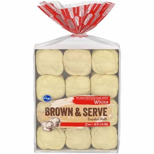 Kroger White Brown And Serve Enriched Dinner Rolls