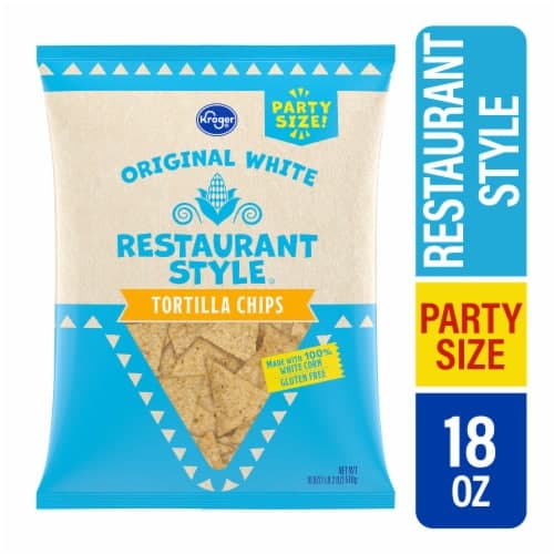Kroger White Corn Restaurant Style Tortilla Chips Family Size