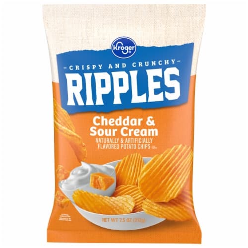 Kroger Ripples Gluten Free Cheddar & Sour Cream Potato Chips
