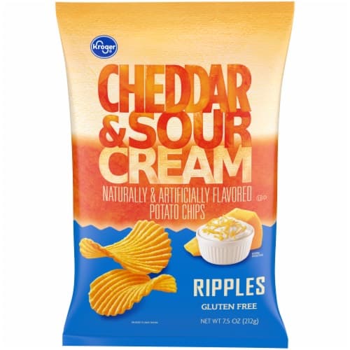Kroger Ripples Cheddar & Sour Cream Potato Chips