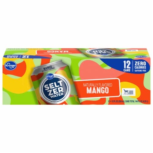 Kroger Mango Flavored Seltzer Water