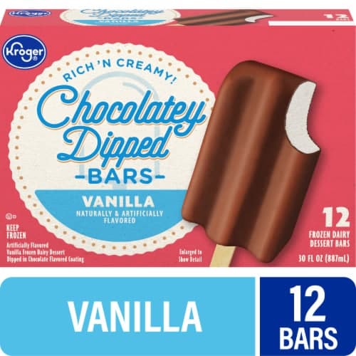 Kroger Arctic Blasters Vanilla Chocolate Dipped  Dairy Dessert Bars