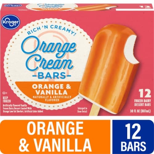 Kroger Artic Blasters Orange Cream  Dairy Dessert Bars