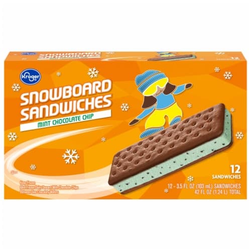Kroger Mint Chocolate Chip Snowboard Sandwiches