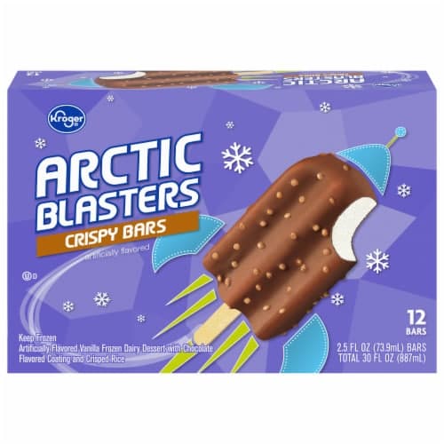 Kroger Arctic Blasters Crispy Chocolate Covered  Dairy Dessert Bars
