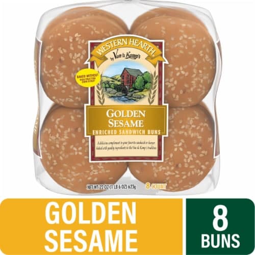 Western Hearth Golden Sesame Extra Large Enriched Sandwich Buns