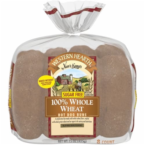 Western Hearth Sugar Free 100% Whole Wheat Extra Large Hot Dog Buns