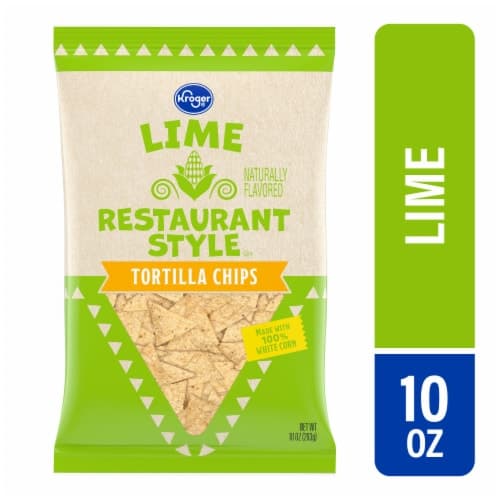 Kroger Kick Of Lime White Corn Flavored Tortilla Chips