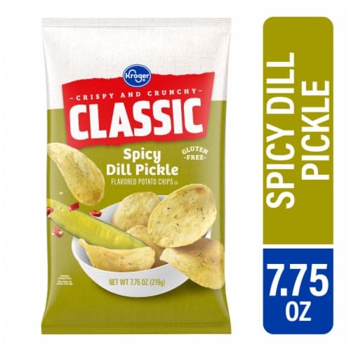 Kroger Spicy Dill Pickle Flavored Potato Chips