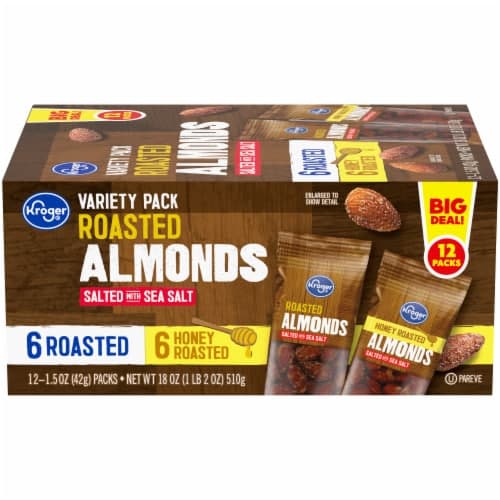 Kroger Roasted Almonds Salted With Sea Salt Variety