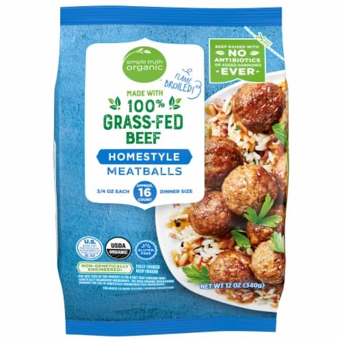 Simple Truth Organic 100% Grass-Fed Beef Homestyle  Meatballs