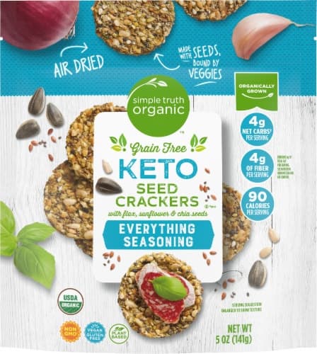 Simple Truth Organic Grain Free Keto Seed Crackers With Flax, Sunflower & Chia Seeds