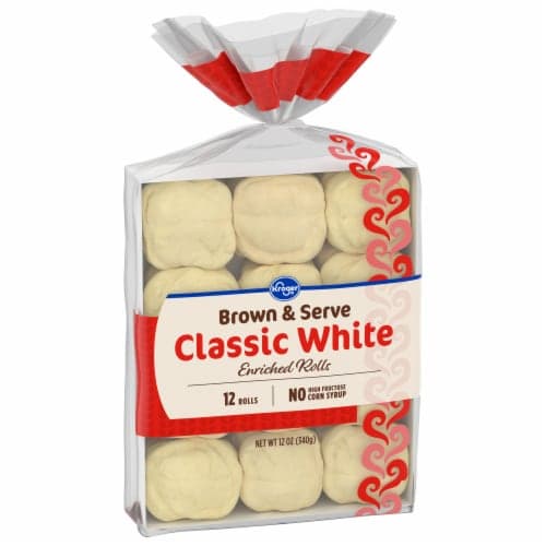 Kroger Brown & Serve Classic White Enriched Rolls