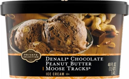 Private Selection Denali Chocolate Peanut Butter Moose Tracks Ice Cream Tub