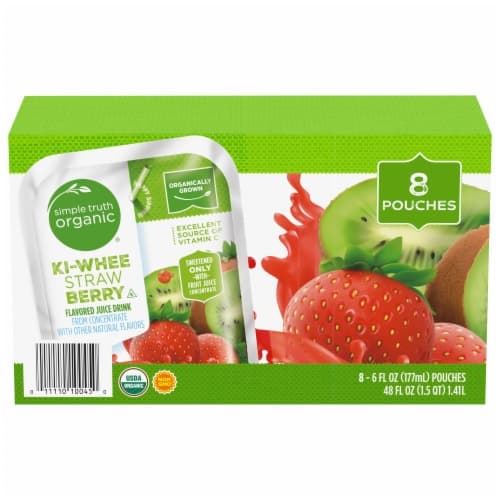 Simple Truth Organic Ki-Whee Strawberry Flavored Juice Drink Pouches