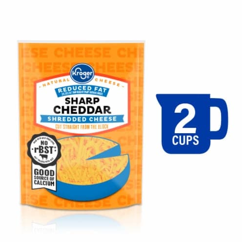 Kroger Reduced Fat Sharp Cheddar Shredded Cheese