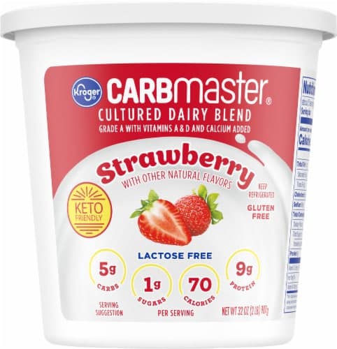Kroger Carbmaster Strawberry Low Fat Yogurt Tub