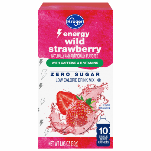 Kroger Energy Sugar Free Naturally And Artificially Flavored Strawberry Drink Mix