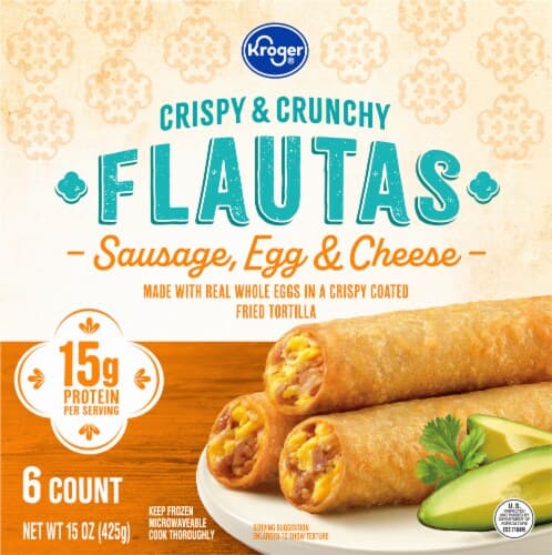 Kroger Crispy & Crunchy Sausage Egg & Cheese Flautas